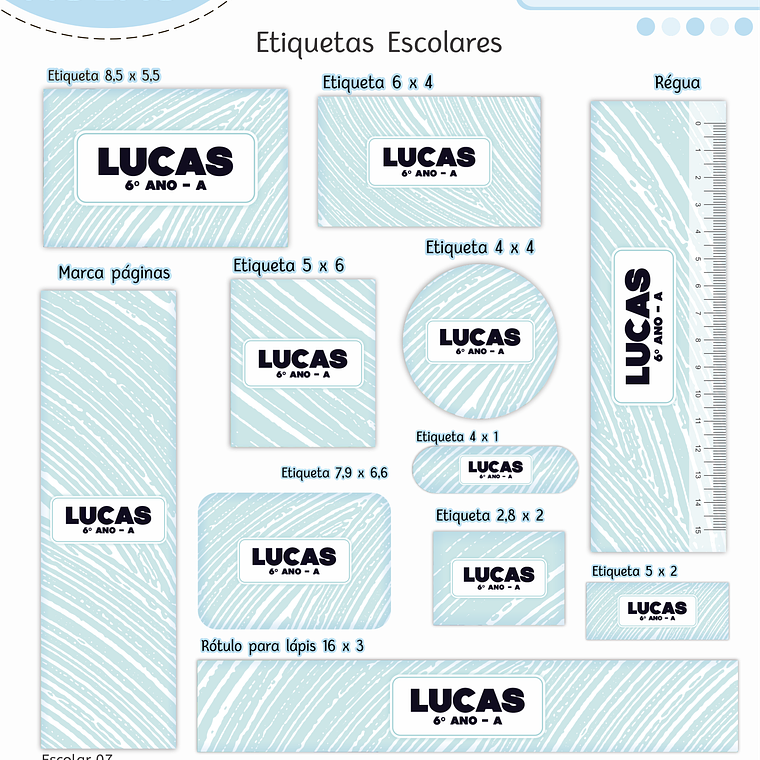 Arquivo Encadernação Kit Escolar - Neutro 7