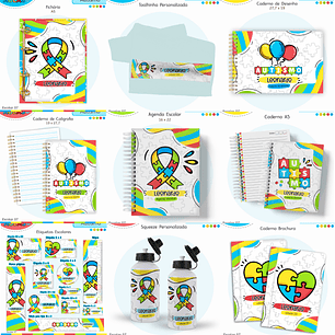 Arquivo Encadernação Kit Escolar - Autismo