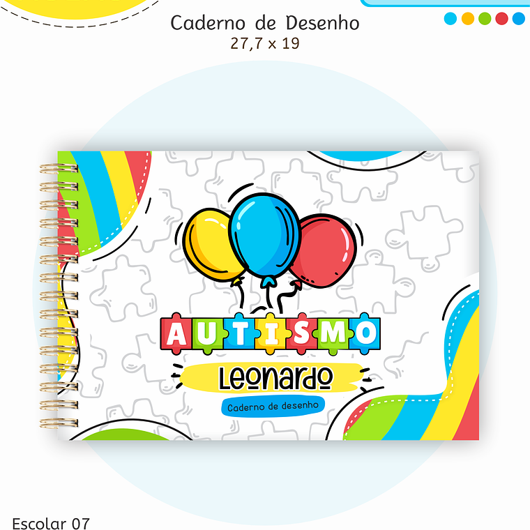 Arquivo Encadernação Kit Escolar - Autismo 2