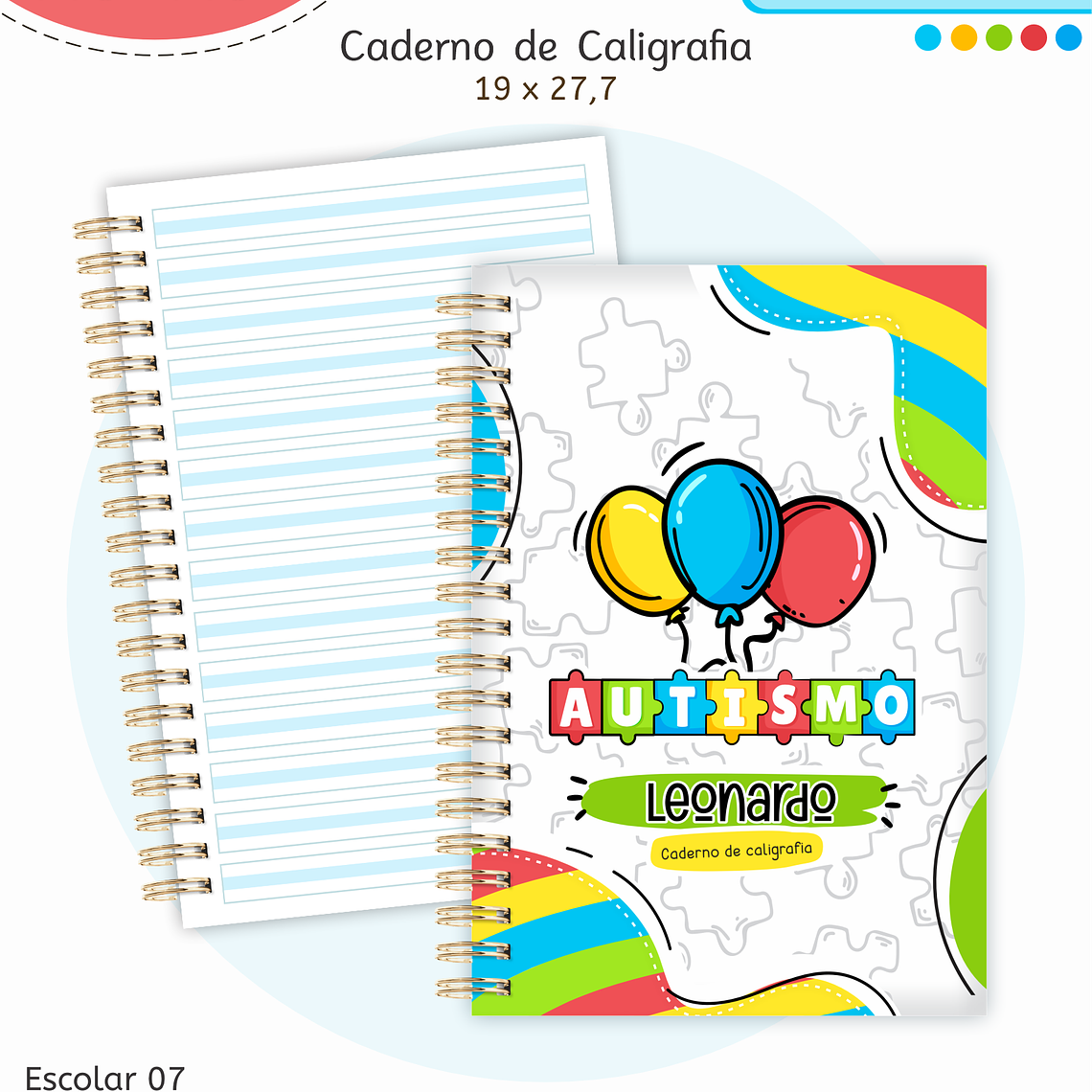 Arquivo Encadernação Kit Escolar - Autismo 3