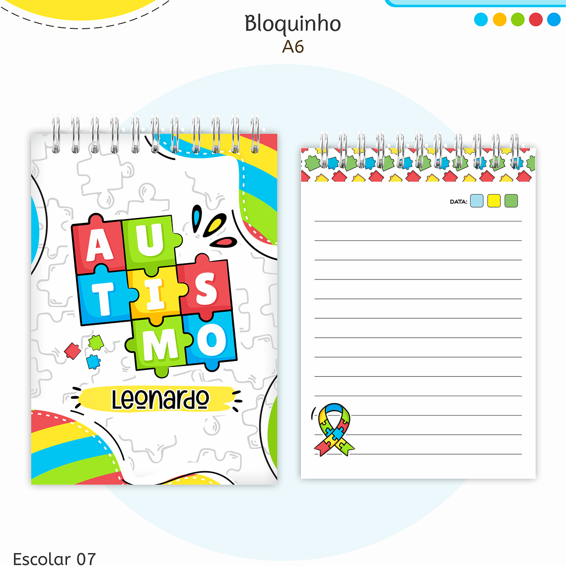 Arquivo Encadernação Kit Escolar - Autismo 5