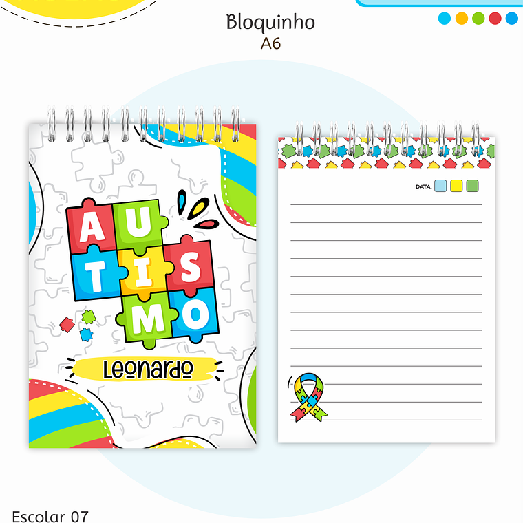 Arquivo Encadernação Kit Escolar - Autismo 5