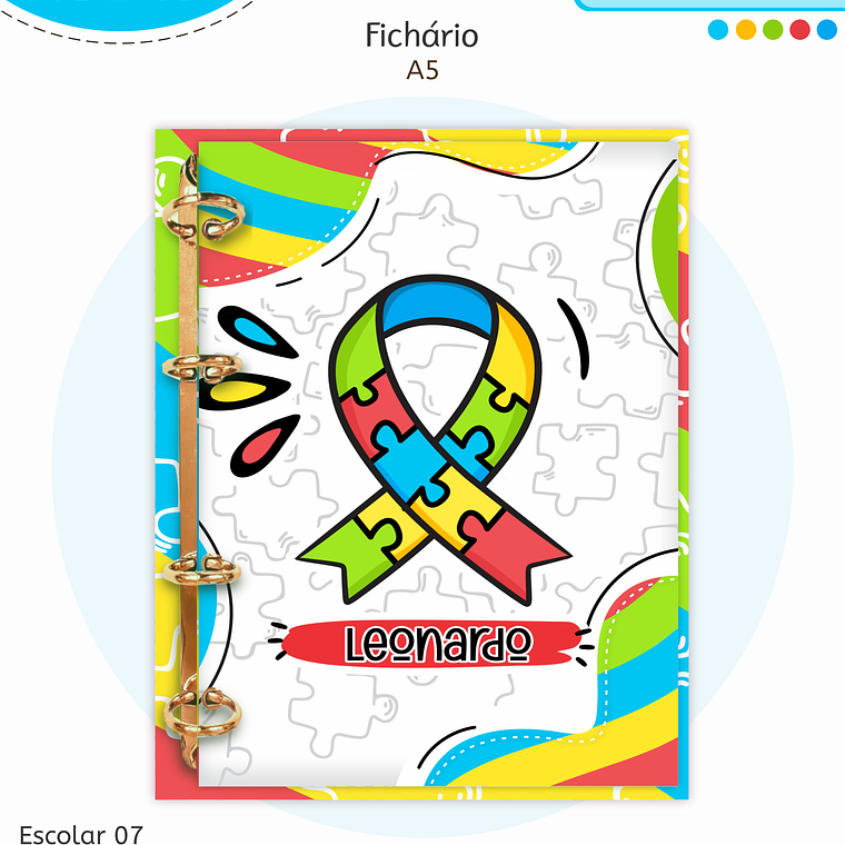Arquivo Encadernação Kit Escolar - Autismo 7