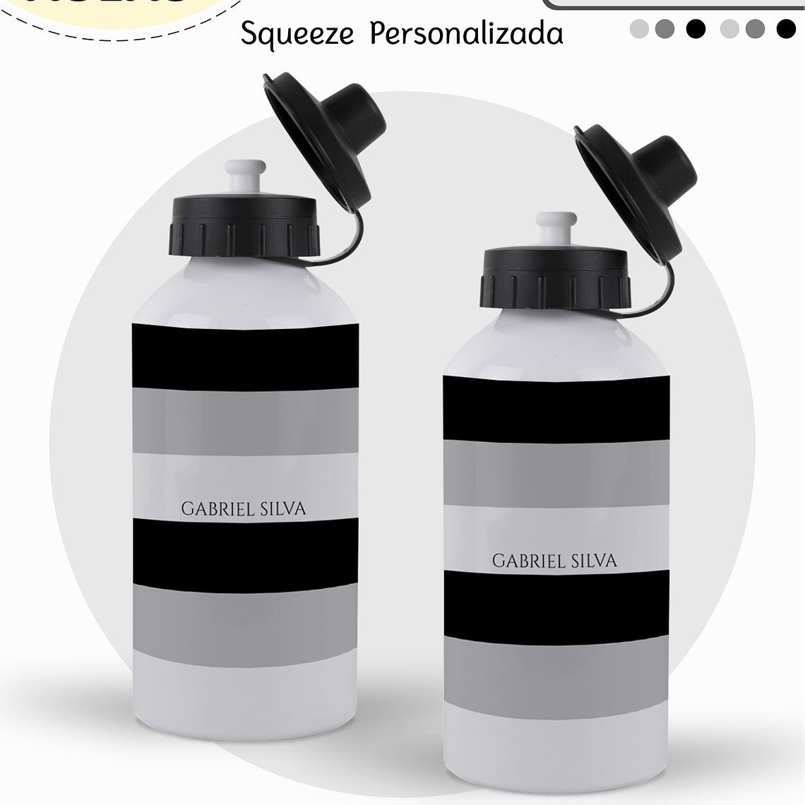 Arquivo Encadernação Kit Escolar - Cinza e Preto 9