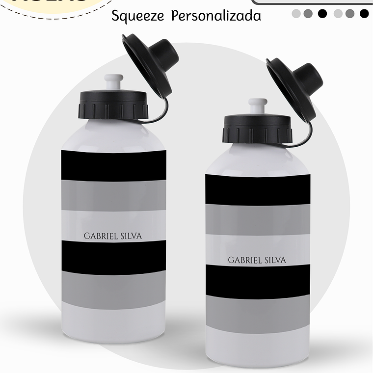 Arquivo Encadernação Kit Escolar - Cinza e Preto 9
