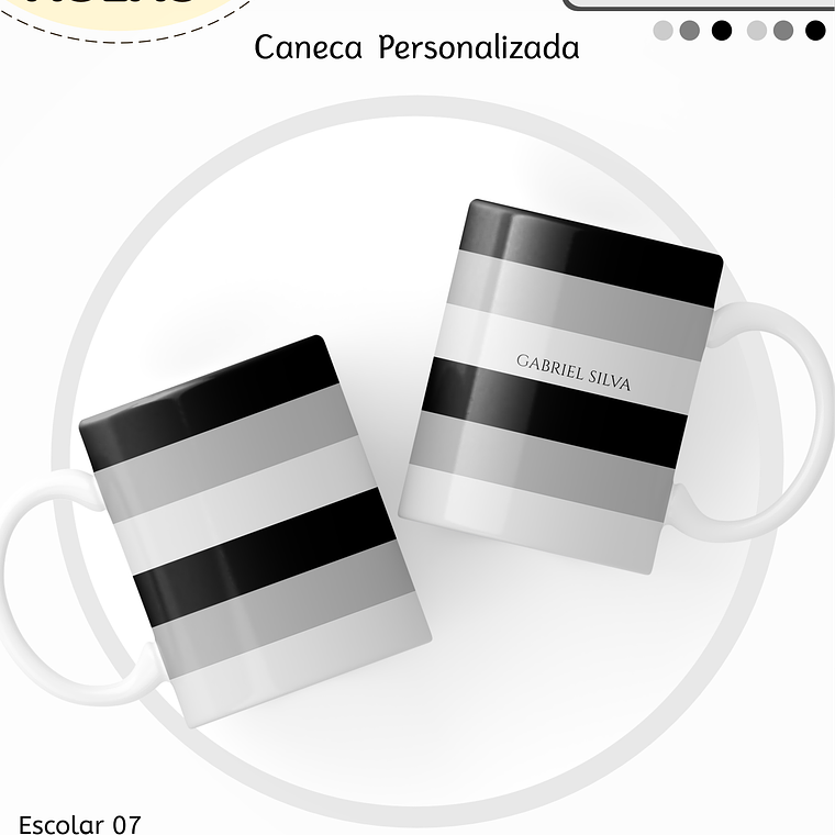 Arquivo Encadernação Kit Escolar - Cinza e Preto 12