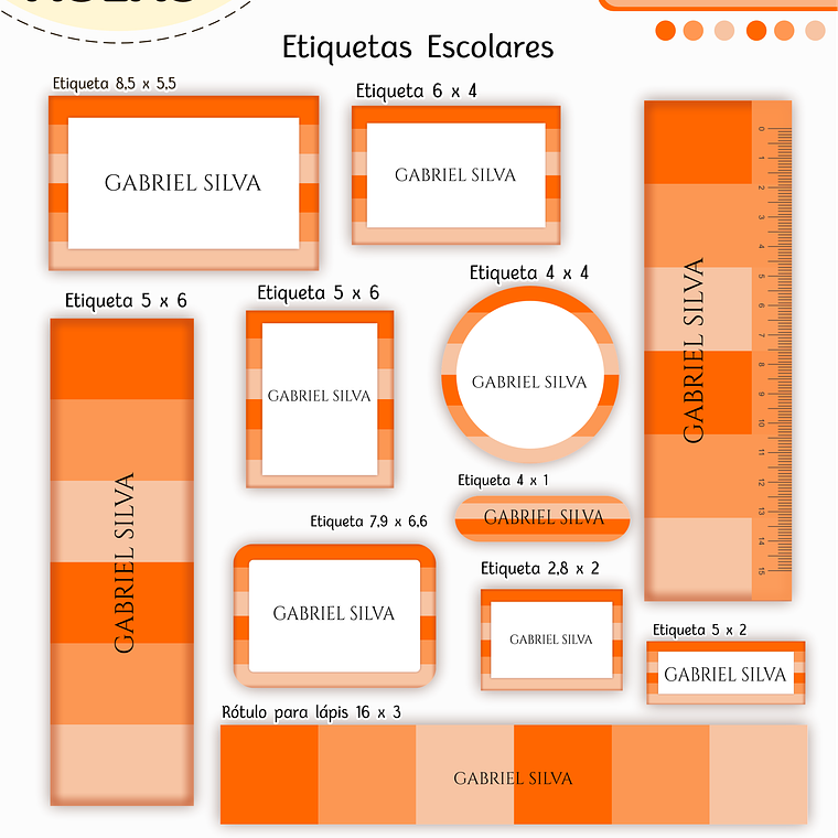 Arquivo Encadernação Kit Escolar - Laranja Neutro 4