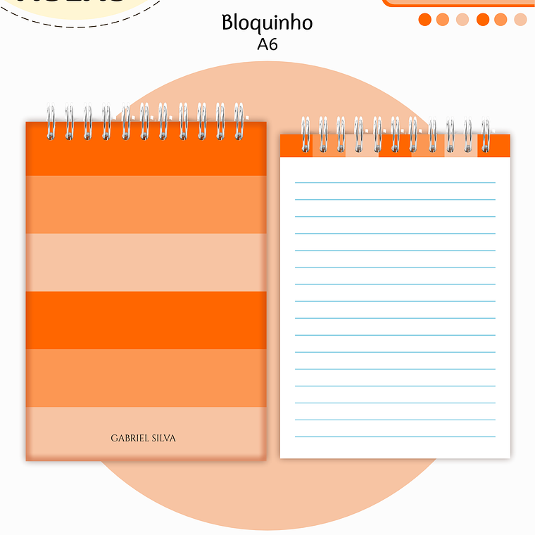 Arquivo Encadernação Kit Escolar - Laranja Neutro 6