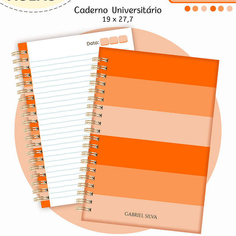 Arquivo Encadernação Kit Escolar - Laranja Neutro 8