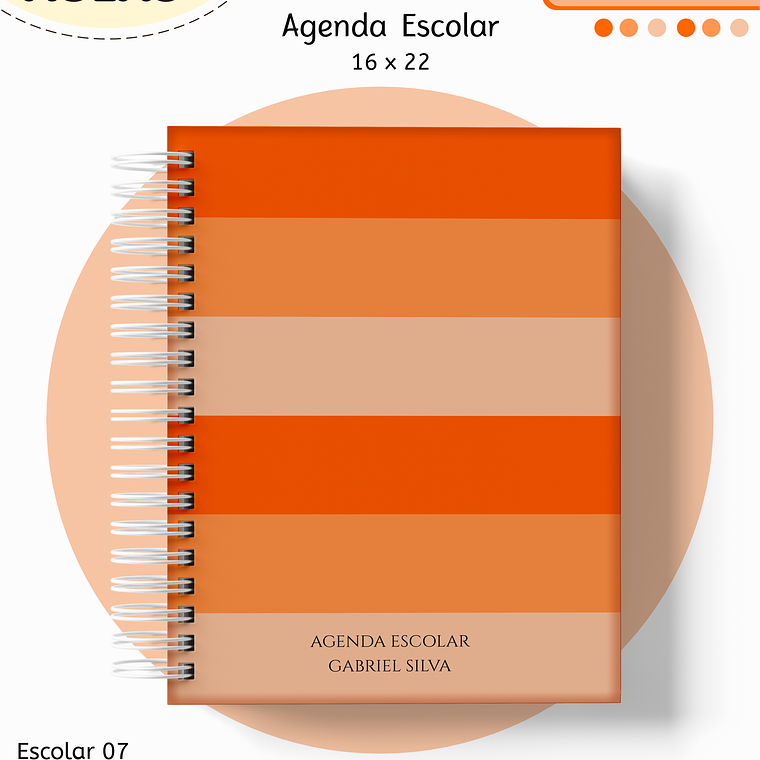 Arquivo Encadernação Kit Escolar - Laranja Neutro 10