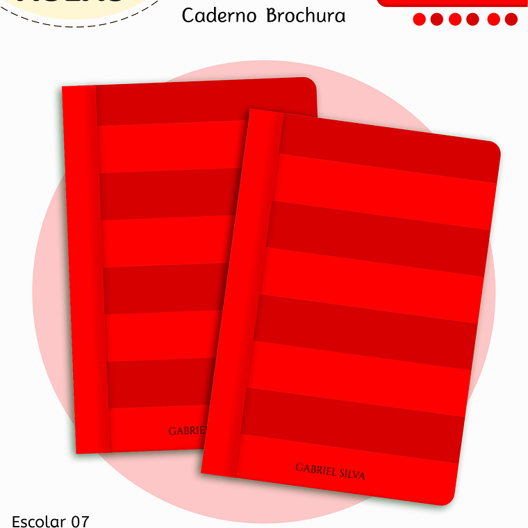 Arquivo Encadernação Kit Escolar - Vermelho Neutro 2
