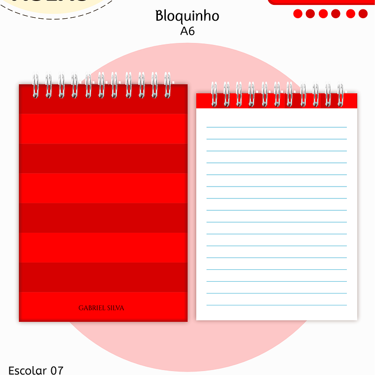 Arquivo Encadernação Kit Escolar - Vermelho Neutro 4