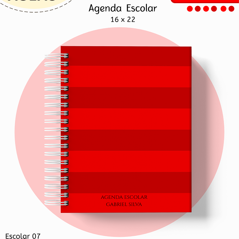 Arquivo Encadernação Kit Escolar - Vermelho Neutro 11