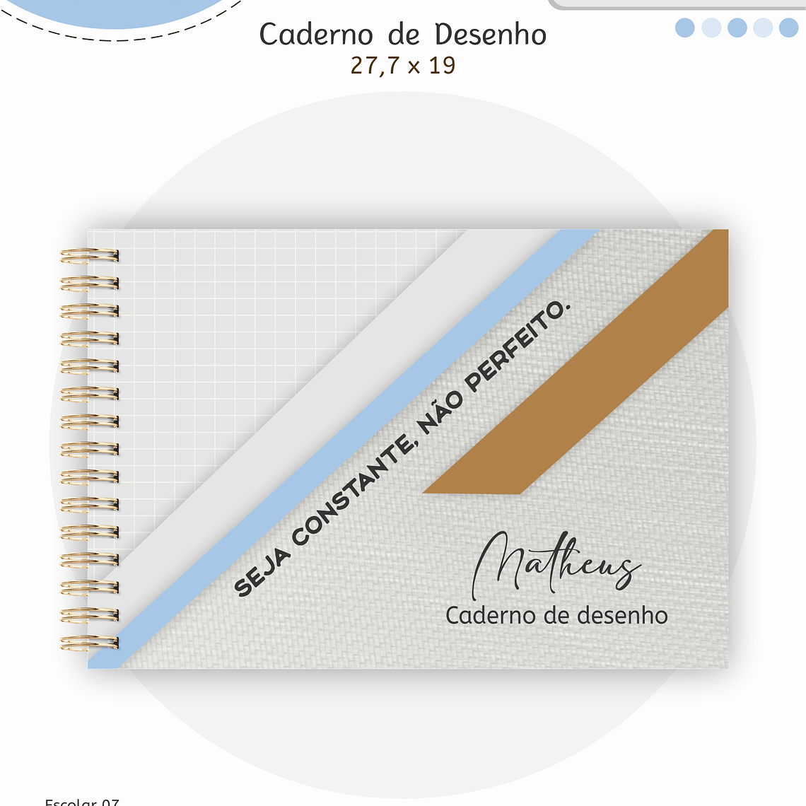 Arquivo Encadernação Kit Escolar - Pastel Menino 2