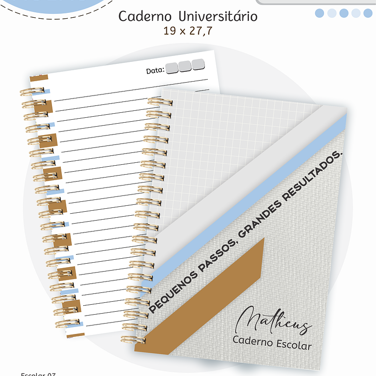 Arquivo Encadernação Kit Escolar - Pastel Menino 5