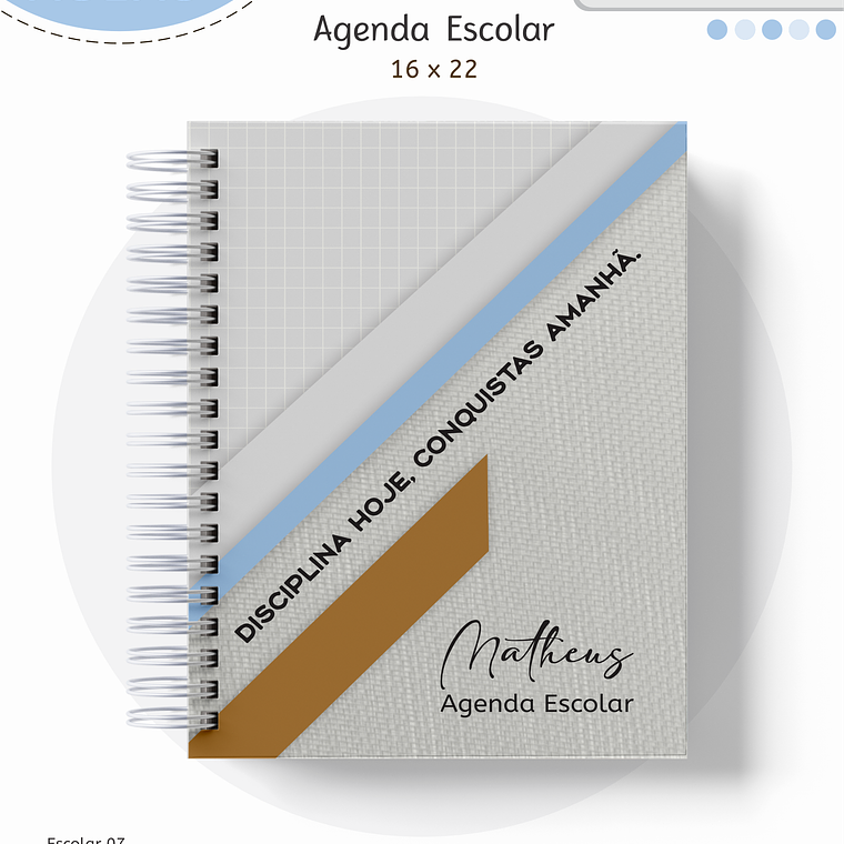 Arquivo Encadernação Kit Escolar - Pastel Menino 6