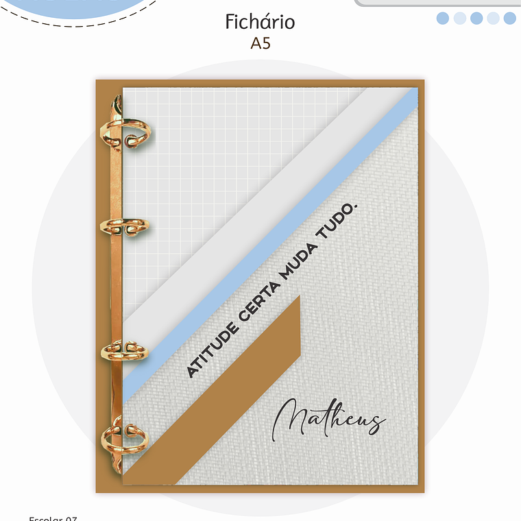 Arquivo Encadernação Kit Escolar - Pastel Menino 10