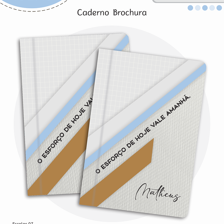 Arquivo Encadernação Kit Escolar - Pastel Menino 13