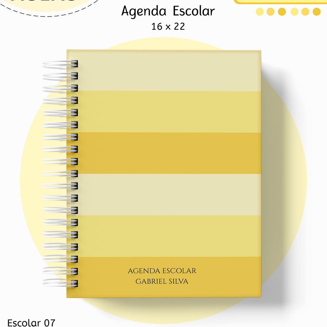 Arquivo Encadernação Kit Escolar - Amarelo Neutro 2