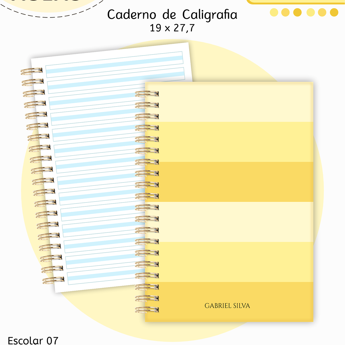 Arquivo Encadernação Kit Escolar - Amarelo Neutro 3
