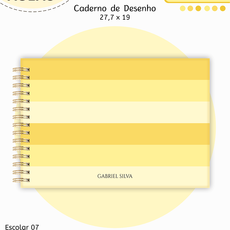 Arquivo Encadernação Kit Escolar - Amarelo Neutro 4