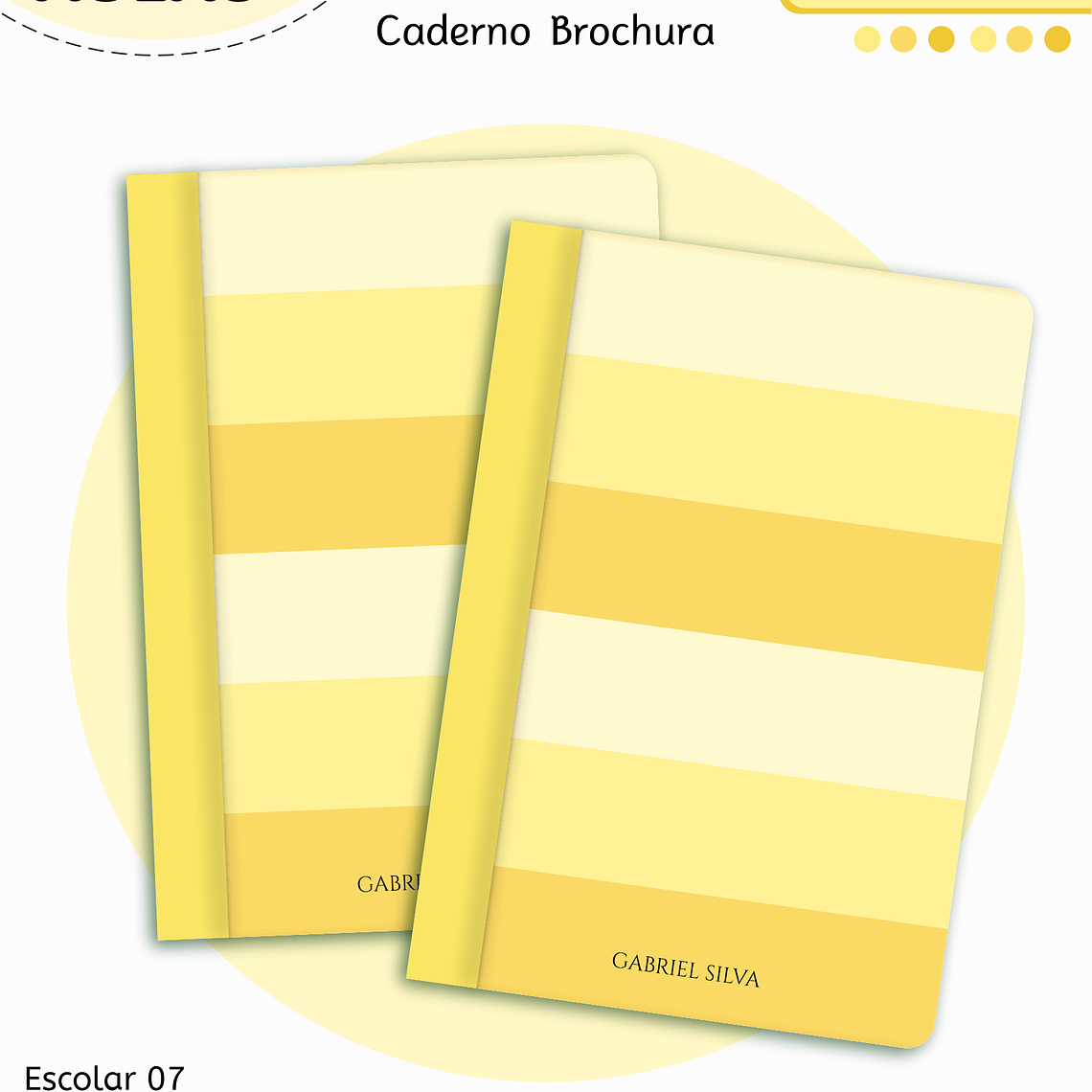 Arquivo Encadernação Kit Escolar - Amarelo Neutro 5