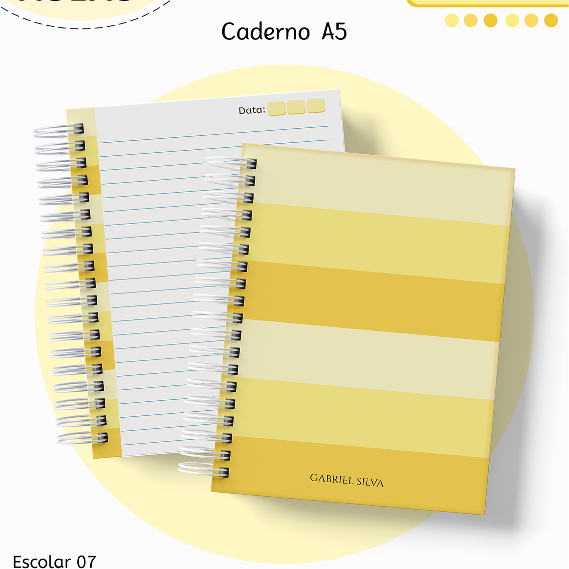 Arquivo Encadernação Kit Escolar - Amarelo Neutro 10
