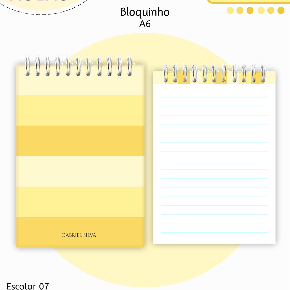Arquivo Encadernação Kit Escolar - Amarelo Neutro 12