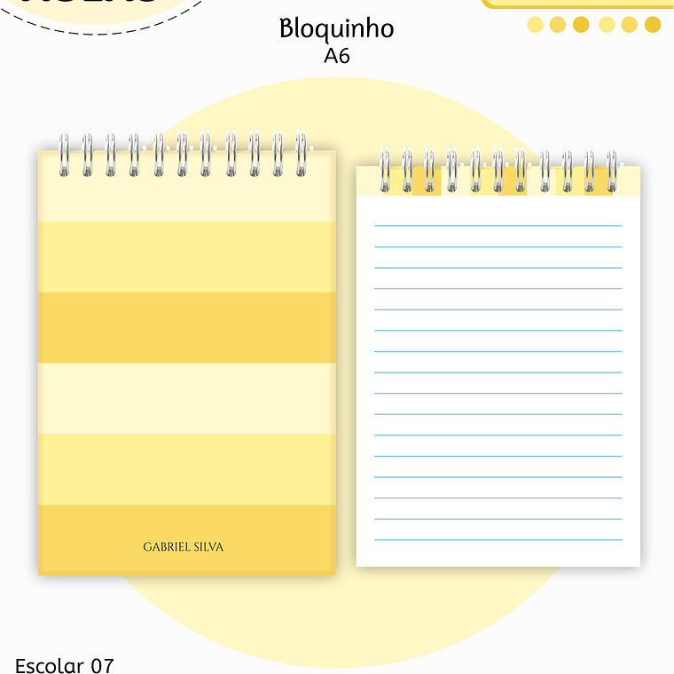 Arquivo Encadernação Kit Escolar - Amarelo Neutro 12