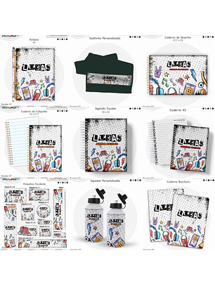 Arquivo Encadernação Kit Escolar - Teen Menino