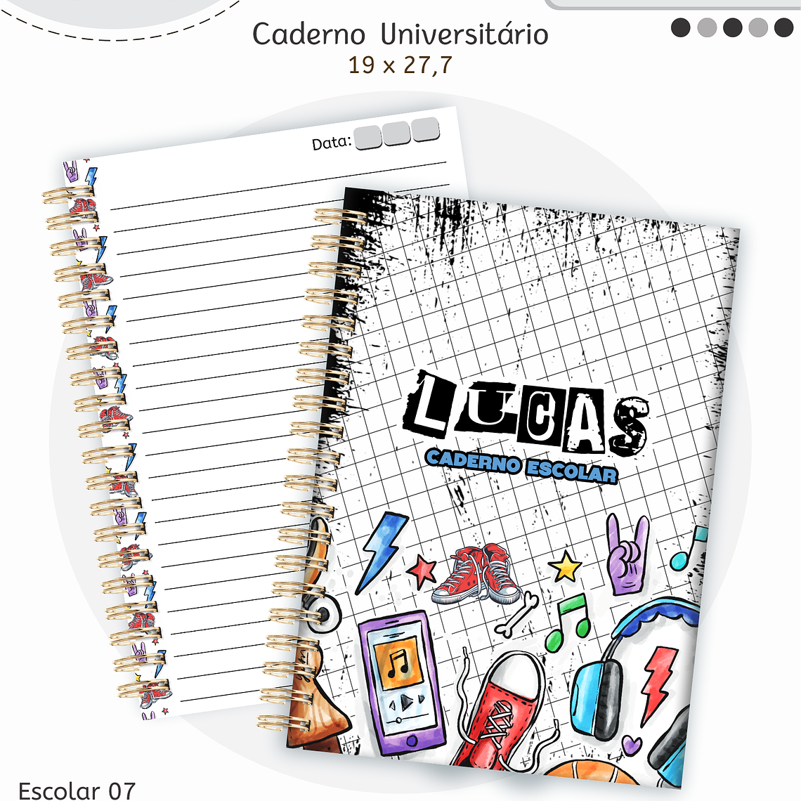 Arquivo Encadernação Kit Escolar - Teen Menino 4