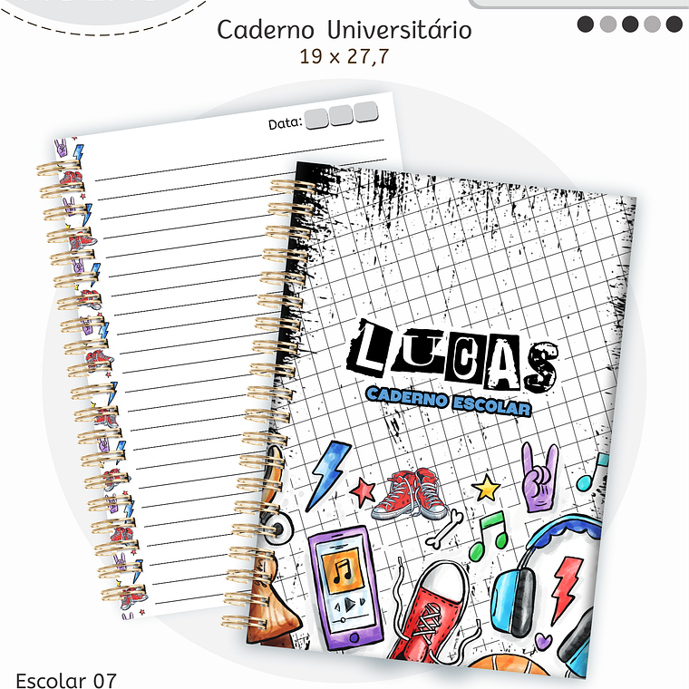 Arquivo Encadernação Kit Escolar - Teen Menino 4