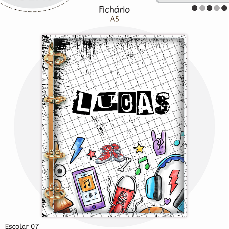 Arquivo Encadernação Kit Escolar - Teen Menino 12