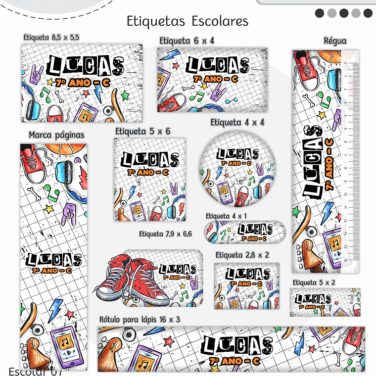 Arquivo Encadernação Kit Escolar - Teen Menino 13