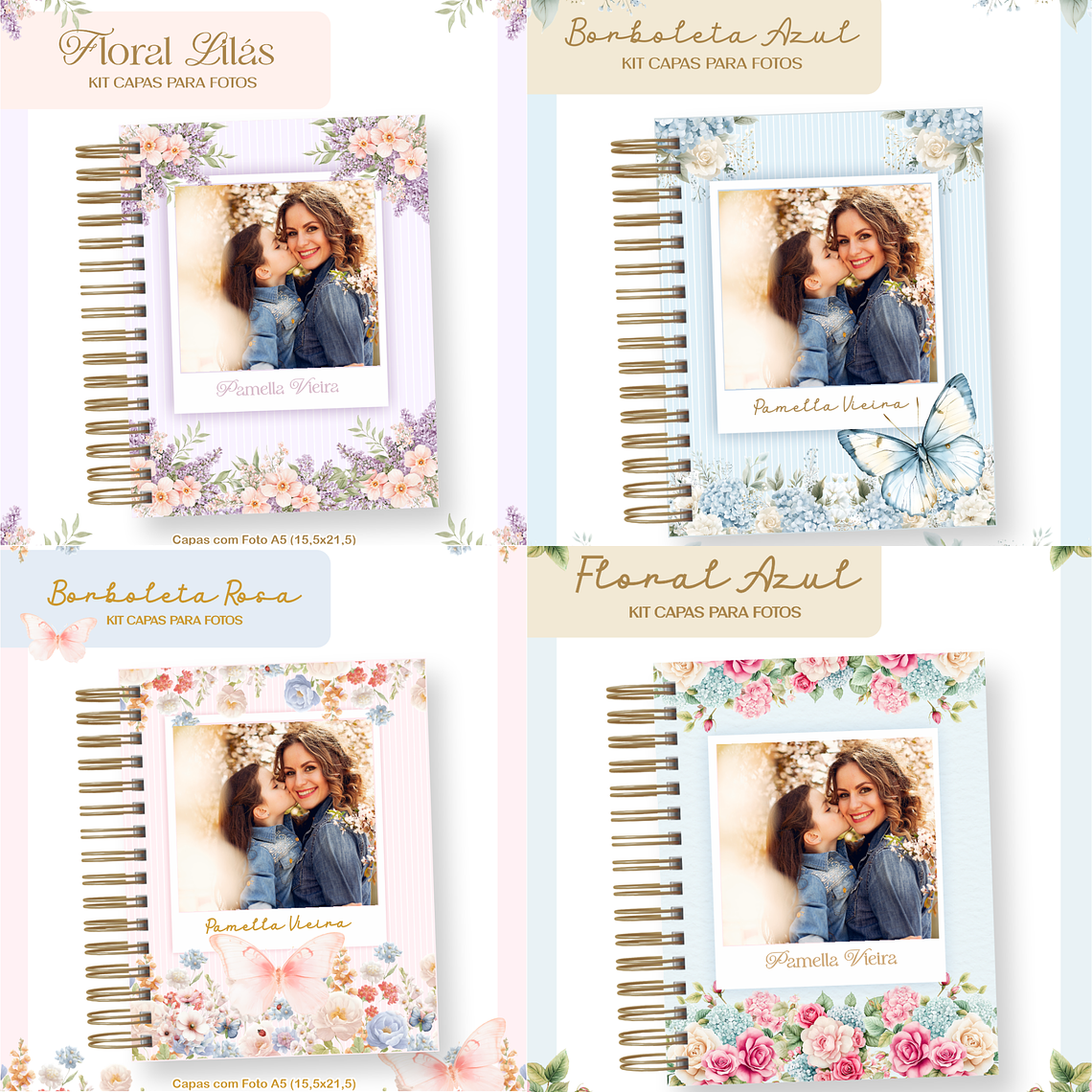 Arquivo Kit Capas de Agenda c/ fotos 1