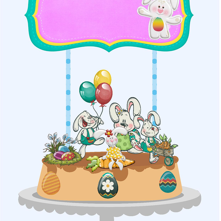 Arquivo Topo de Bolo Vintage Páscoa  1