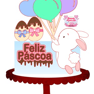 Arquivo Topo de Bolo Páscoa Coelhinho