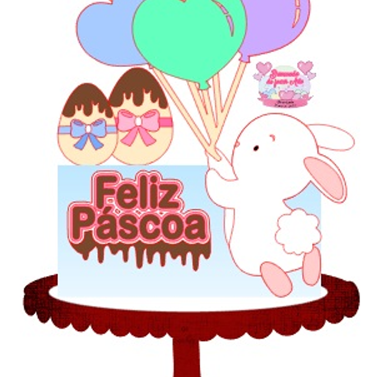 Arquivo Topo de Bolo Páscoa Coelhinho 1