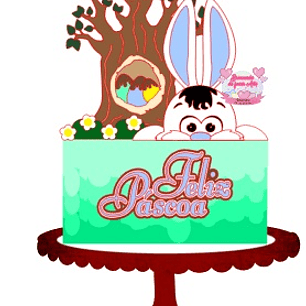 Arquivo Topo de Bolo Páscoa árvore