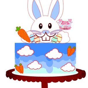 Arquivo Topo de Bolo Páscoa Azul