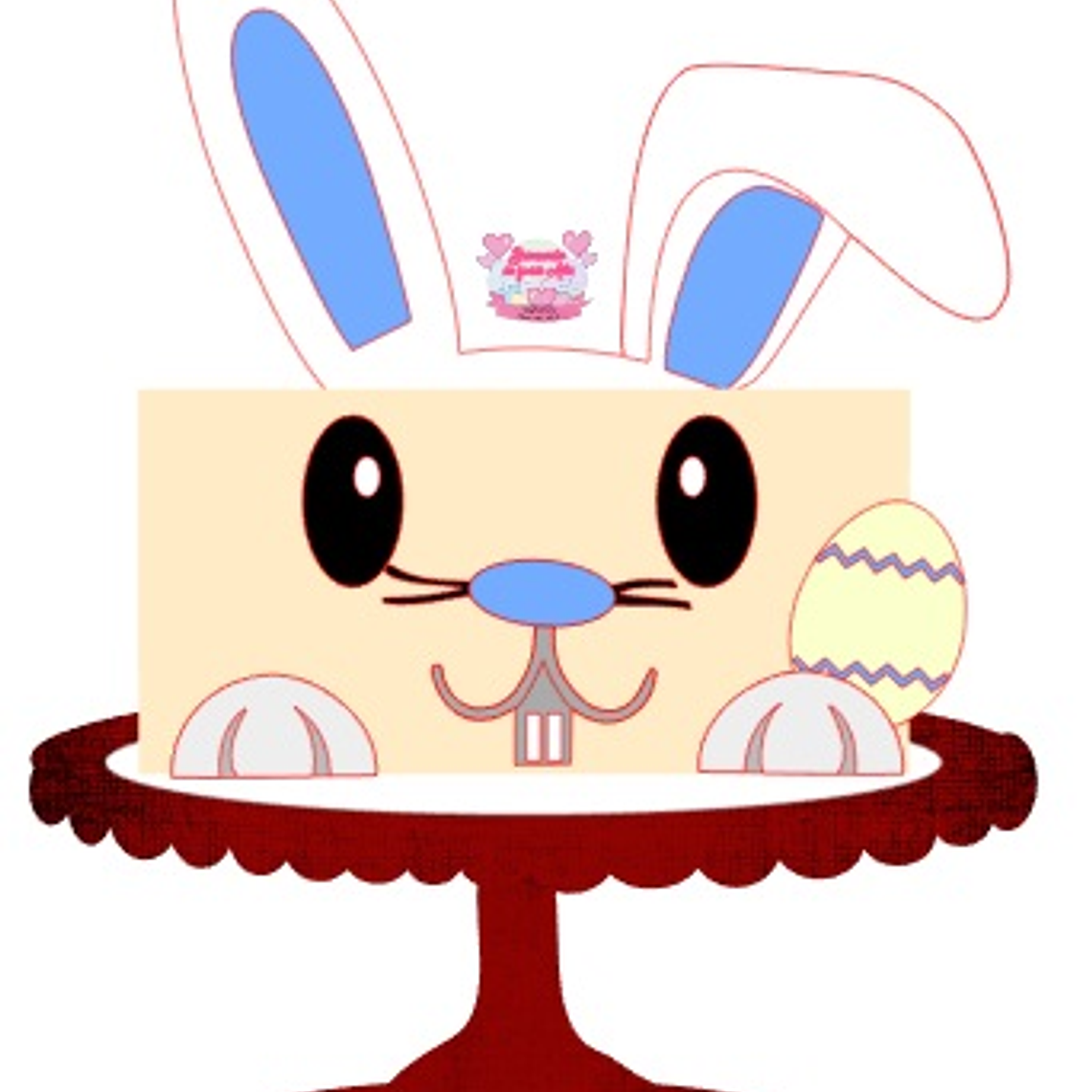 Arquivo Topo de Bolo Páscoa Coelho Azul 1