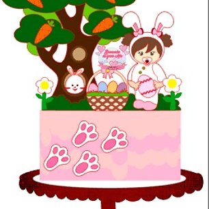 Arquivo Topo de Bolo Páscoa Baby Menina