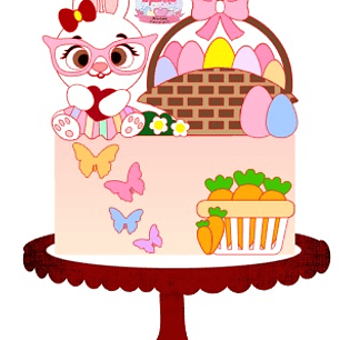 Arquivo Topo de Bolo Páscoa Menina