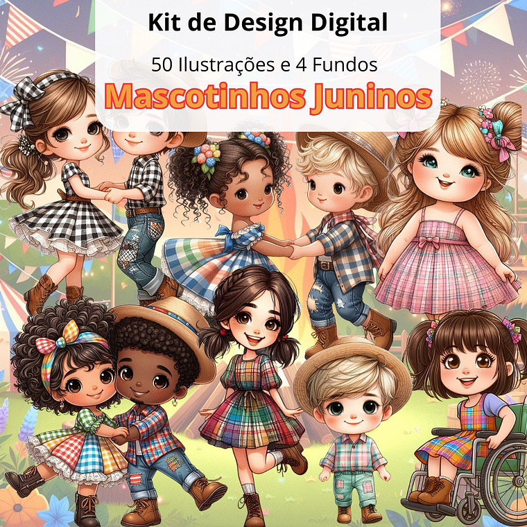 Kit Digital Mascotinhos Juninos 1