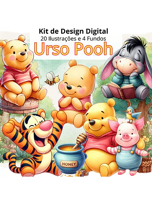 Kit Digital Circo Ursinho Pooh