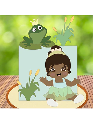 Arquivo Topo de Bolo Princesa Tiana Baby