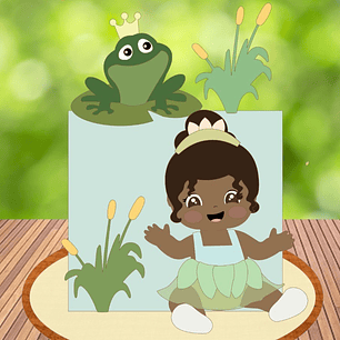 Arquivo Topo de Bolo Princesa Tiana Baby