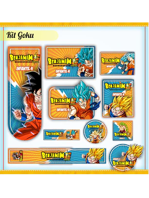 Arquivo Etiqueta Escolar Dragon Ball 