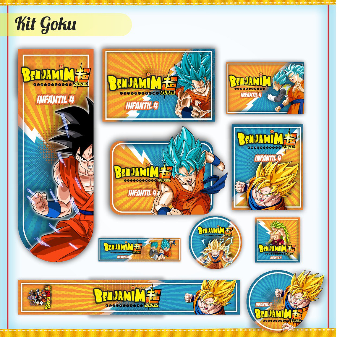 Arquivo Etiqueta Escolar Dragon Ball  1