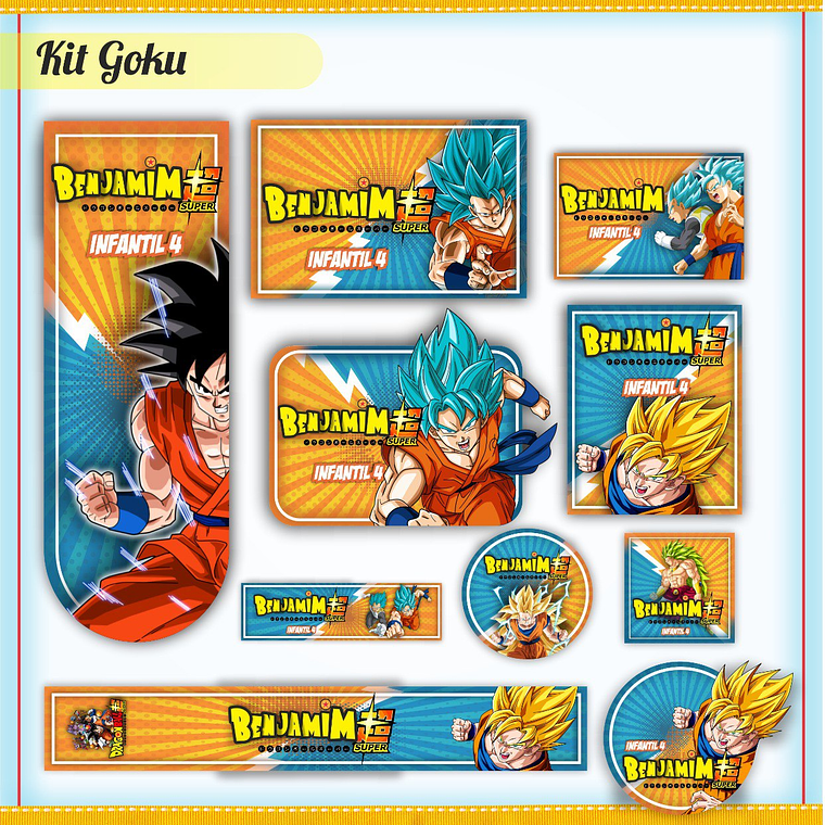 Arquivo Etiqueta Escolar Dragon Ball  1